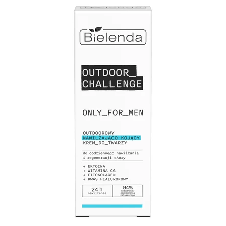 Bielenda Only for Men Outdoor Challenge, cremă de față hidratantă și calmantă, 50 ml