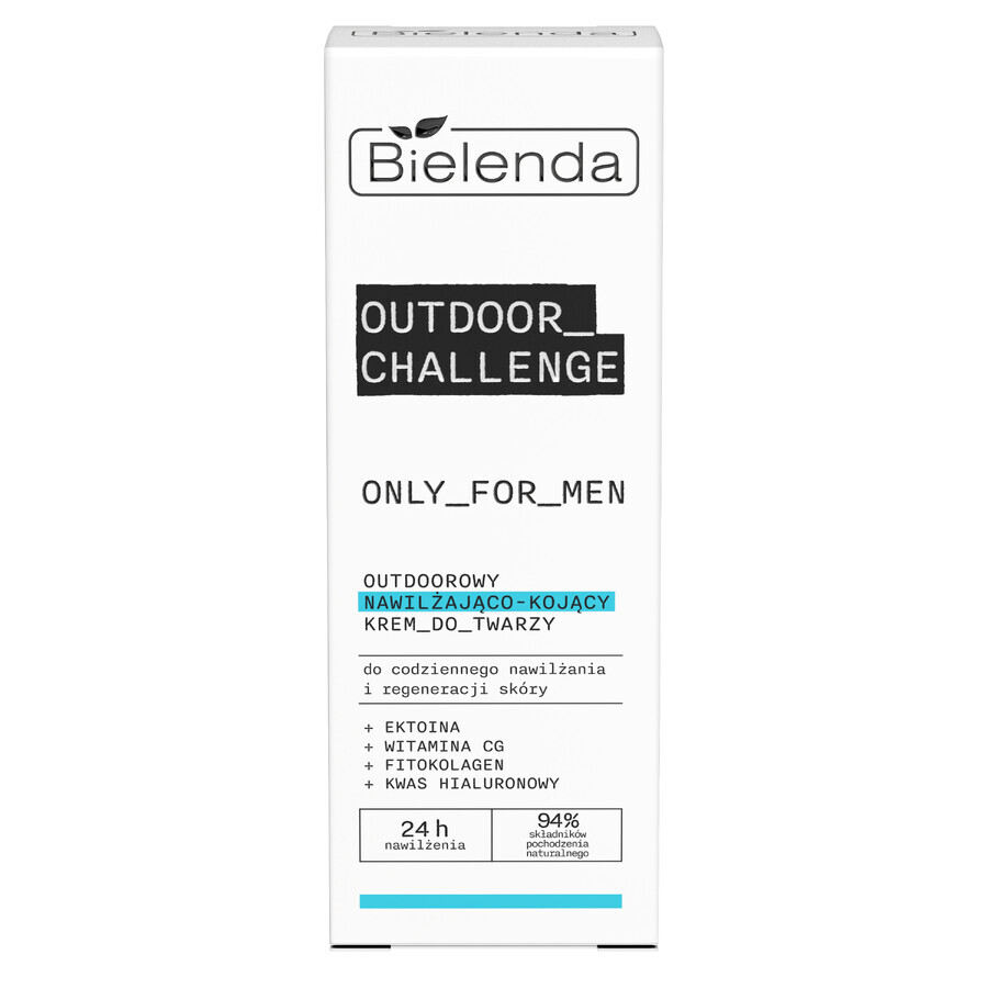 Bielenda Only for Men Outdoor Challenge, crème hydratante et apaisante pour le visage, 50 ml