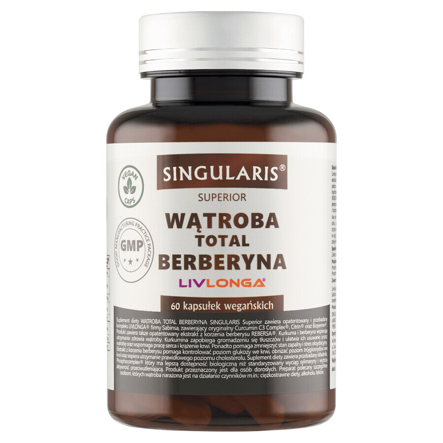 Singularis Superior Liver Total Berberine, 60 gélules