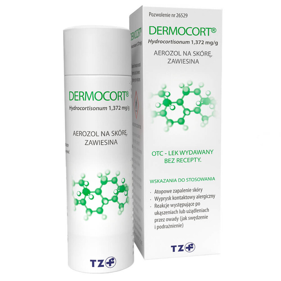 Dermocort 1,372 mg/g, suspensie, spray cutanat, 38,25 g