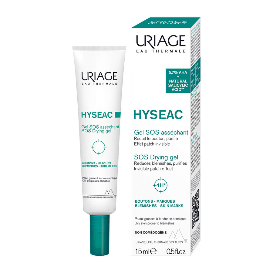 Uriage Hyseac, SOS-Gel gegen Hautunreinheiten, 15 ml