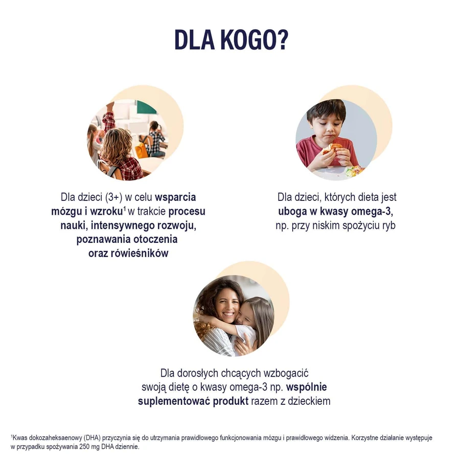 Naturell Omega-3 Pupil, role de jeleu, de la 3 ani, 27 bucăți