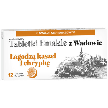 Emskie z Wadowic Tabletten, Orangengeschmack, 12 Tabletten