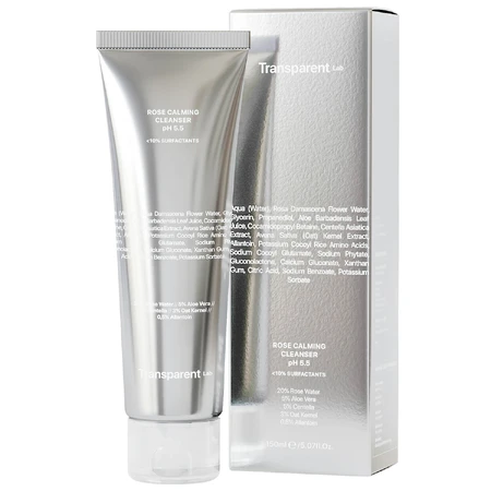 Transparent Lab Rose Calming Cleanser, gel delicat de spălare a feței cu trandafiri, 150 ml
