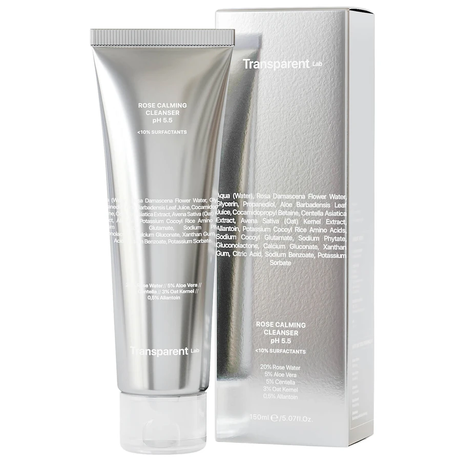 Transparent Lab Rose Calming Cleanser, gel delicat de spălare a feței cu trandafiri, 150 ml