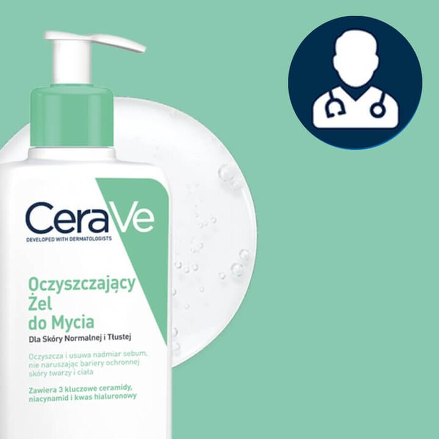 CeraVe ceramide reinigingsgel, normale en vette huid, 1000 ml