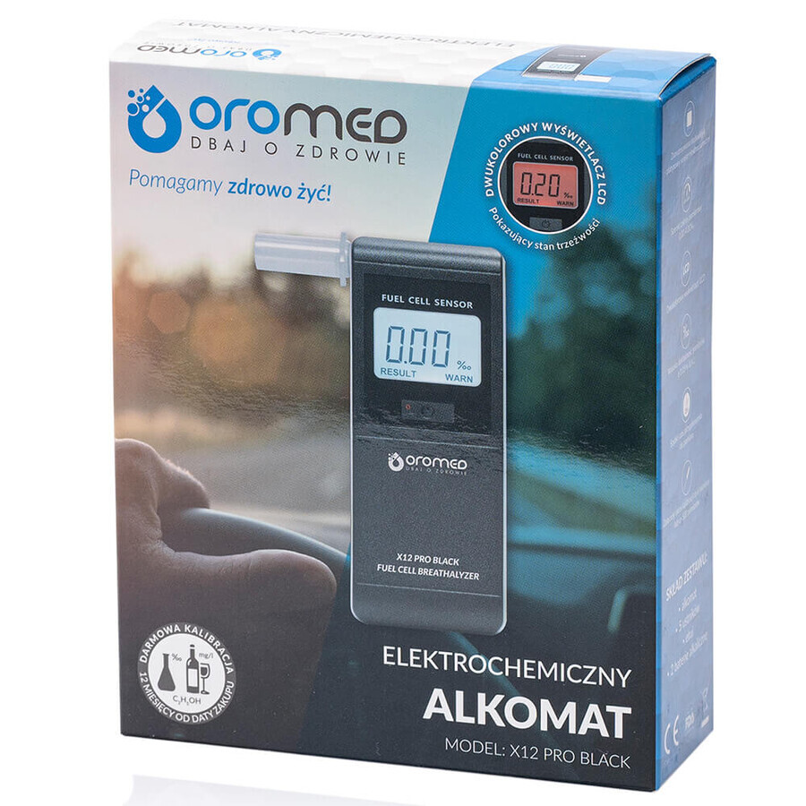 Oromed X12 Pro, alcooltest electrochimic, albastru marin