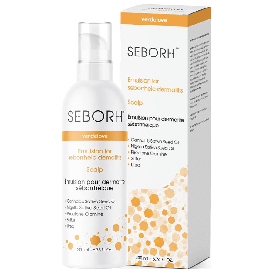 Verdelove Seborh Kit für seborrhoische Dermatitis, Shampoo 200 ml + Emulsion 200 ml + Flüssigkeit 150 ml