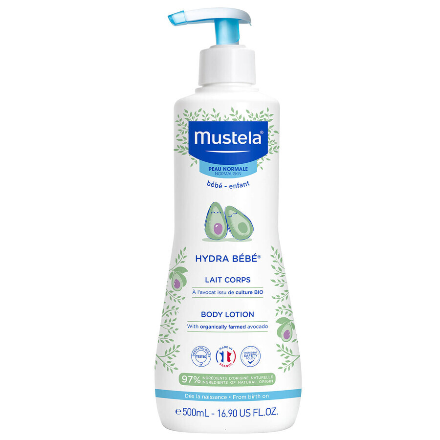 Mustela Bebe Enfant set, gel de baño primer día 500 ml + leche corporal primer día 500 ml