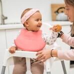 BabyOno, weiches Lätzchen mit Tasche und verstellbarem Verschluss, rosa, ab 6 Monaten