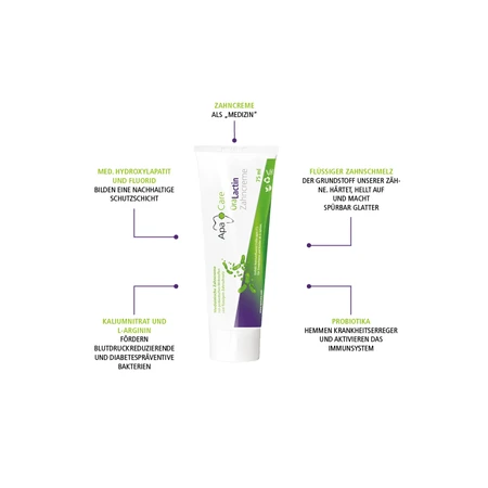 ApaCare OraLactin, pastă de dinți remineralizantă cu probiotice, 75 ml