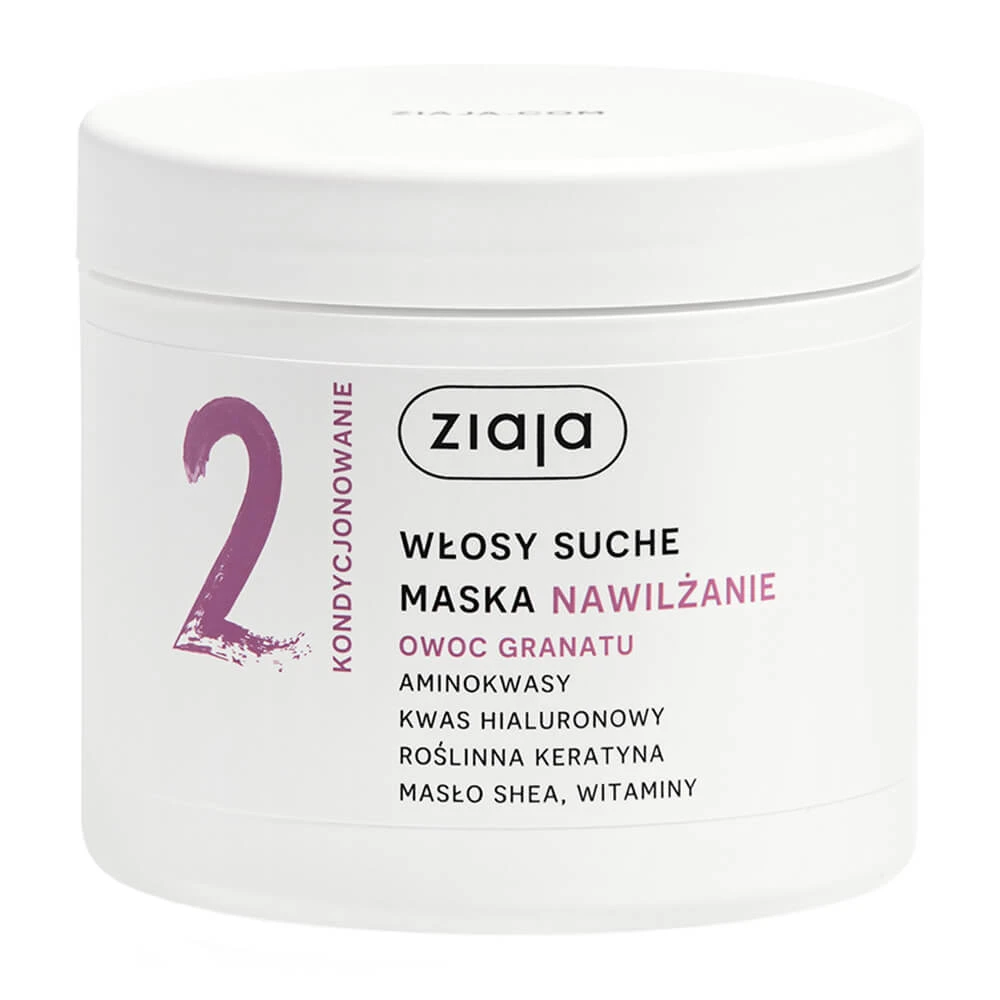 Ziaja Botanically Nourishing Hydration Pomegranate Fruit, Maske, trockenes Haar, 350 ml