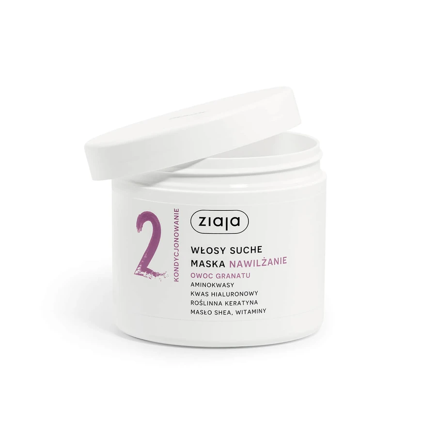 Ziaja Botanically Nourishing Hydration Pomegranate Fruit, Maske, trockenes Haar, 350 ml
