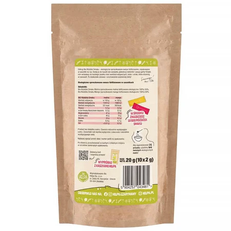 Helpa Bio Wands of Flavor, raspberry and mango, 20 g