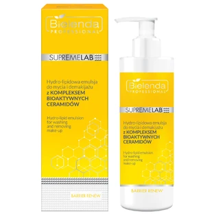 Bielenda Professional SupremeLAB Barrier Renew, emulsie hidro-lipidică de curățare și demachiere cu complex bioactiv de ceramide, 200 ml