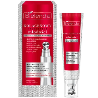 Bielenda Collagen Youth Stimulator, cremă antirid de netezire și întărire sub ochi și în jurul buzelor, 15 ml
