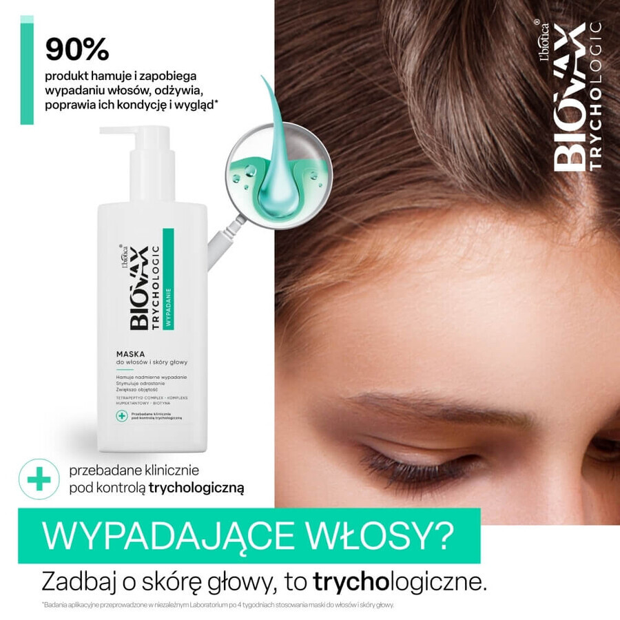 Biovax Trychologic Prolaps, Maske für Haare und Kopfhaut, 200 ml + Shampoo für Haare und Kopfhaut, 50 ml gratis