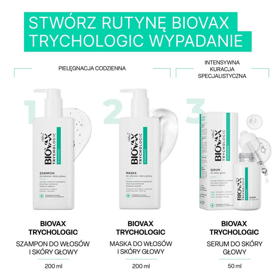 Biovax Trychologic Prolaps, Maske für Haare und Kopfhaut, 200 ml + Shampoo für Haare und Kopfhaut, 50 ml gratis