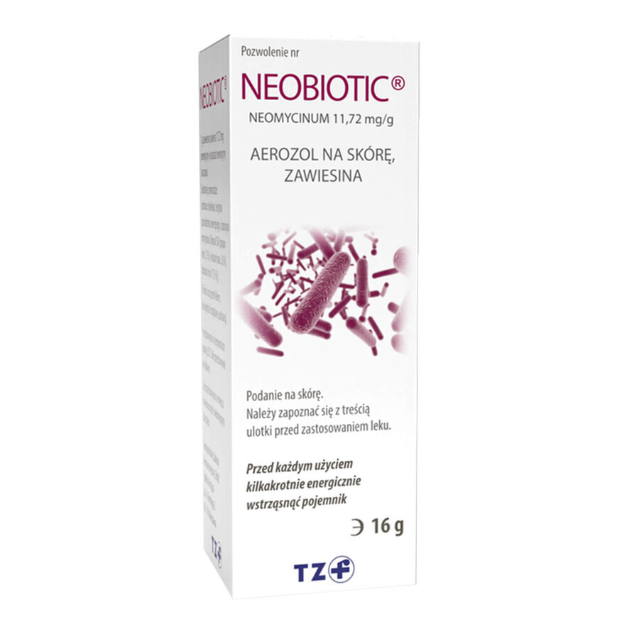 Neobioticum 11,72 mg/g, suspensie, cutane spray, 16 g