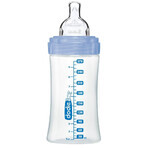 Bottle with sensory function and anti-colic flat teat Flow 2, Large, 0-6 months, 270 ml, Dodie