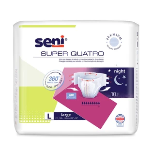 Super Quatro Brüste, Windeln, groß, 100-150 cm, 10 Stück