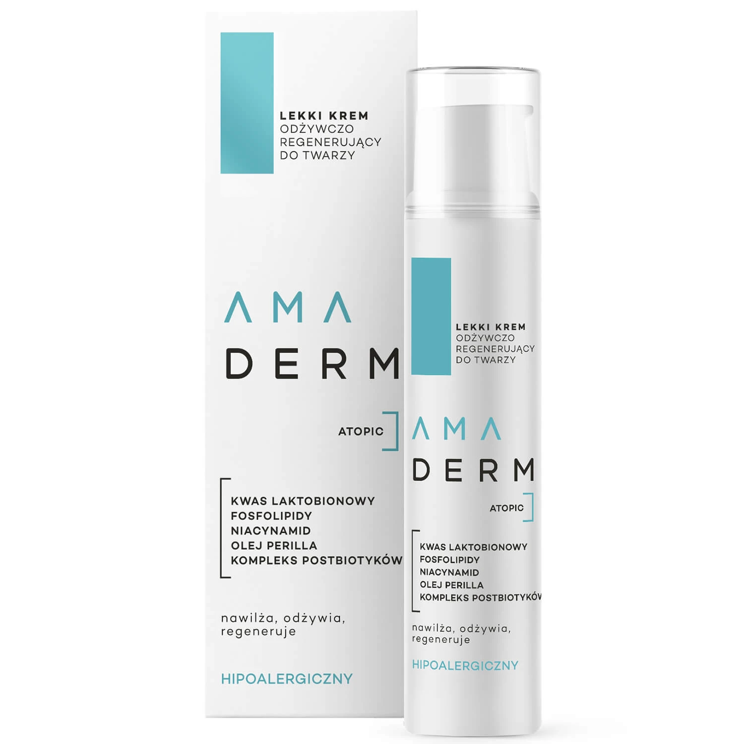 Amaderm Atopic, leichte nährende und regenerierende Creme, 50 ml