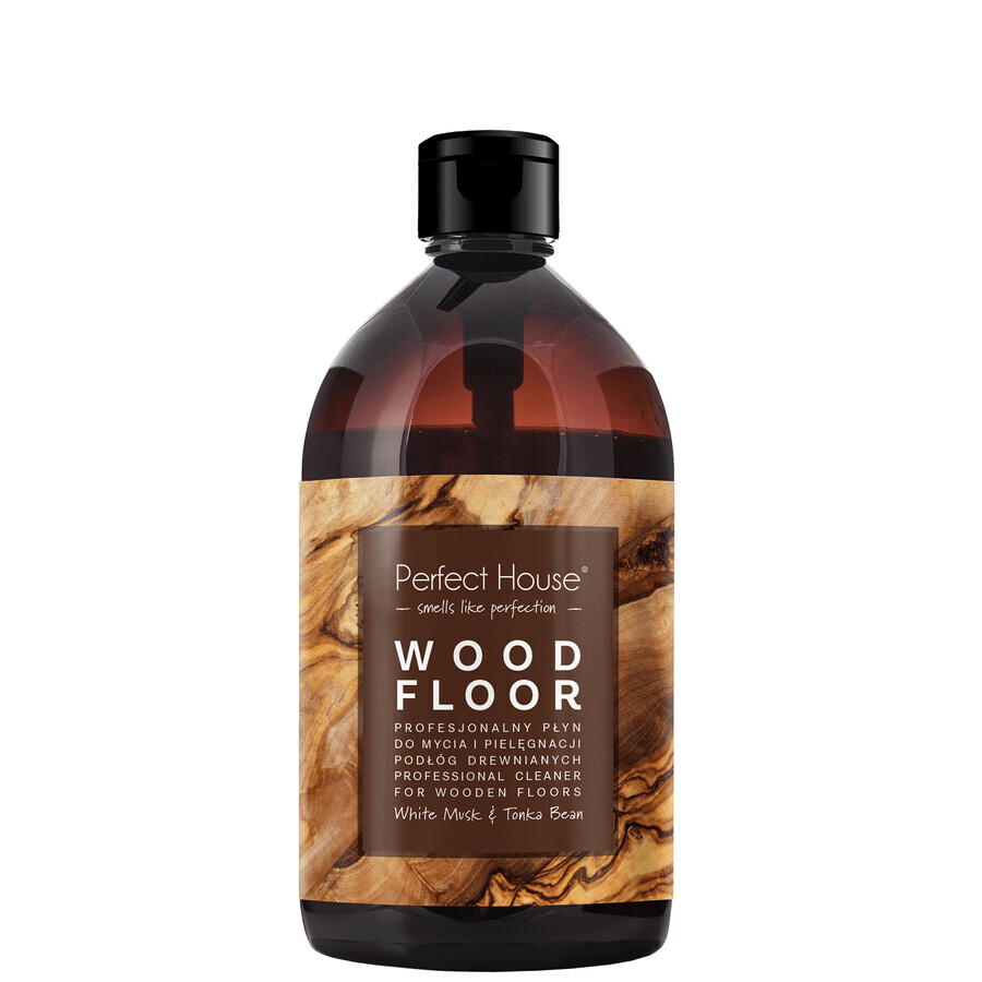 Perfect House Wood Floor, liquid for cleaning and care of wooden floors, 500 ml + room fragrance, pink pepper and amber, 100 ml free