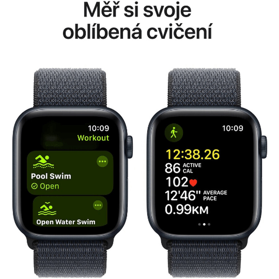 Apple Watch SE GPS GPS 40mm Midnight Aluminium Gehäuse mit Sport Ink Schleife