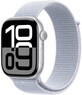 Apple Watch Series 10 GPS + Cellular 42mm Silber Aluminium Geh&#228;use mit Sport Schnalle Blau Wolke