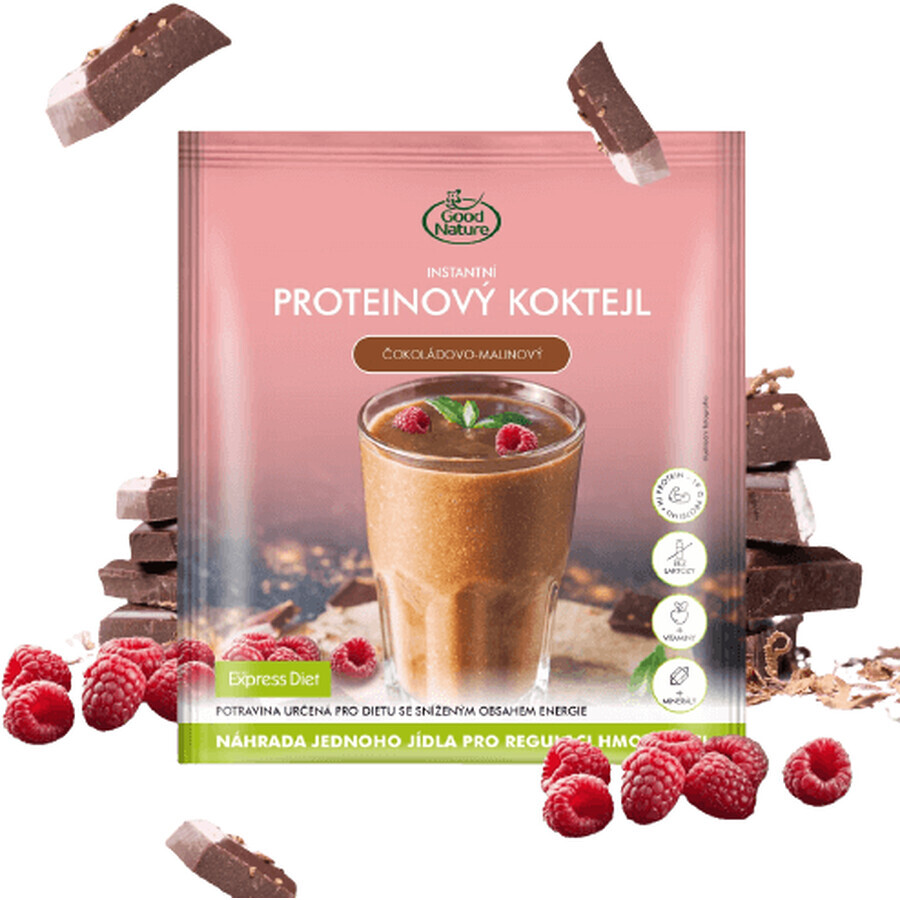 Express-Diät-Schokolade-Himbeere-Himbeer-Proteinshake 60 g