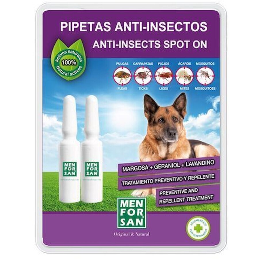 Menforsan Antiparasitäres Floh- und Zeckenmittel für Hunde 2 x 1,5 ml