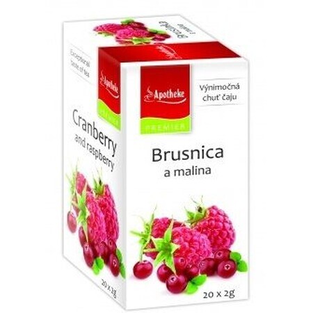 Apotheke Premier Selection Bacche di tè al mirtillo rosso e lampone 20 x 2 g