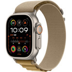 Apple Watch Ultra 2 (2024) 49mm, Natürliches Titan mit gelb-braunem Alpine M