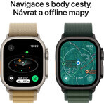 Apple Watch Ultra 2 (2024) 49mm, Natürliches Titan mit gelb-braunem Alpine M