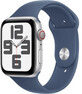 Apple Watch SE GPS + Cellular 44mm Silbernes Aluminiumgeh&#228;use mit Denim-Sportband - M/L