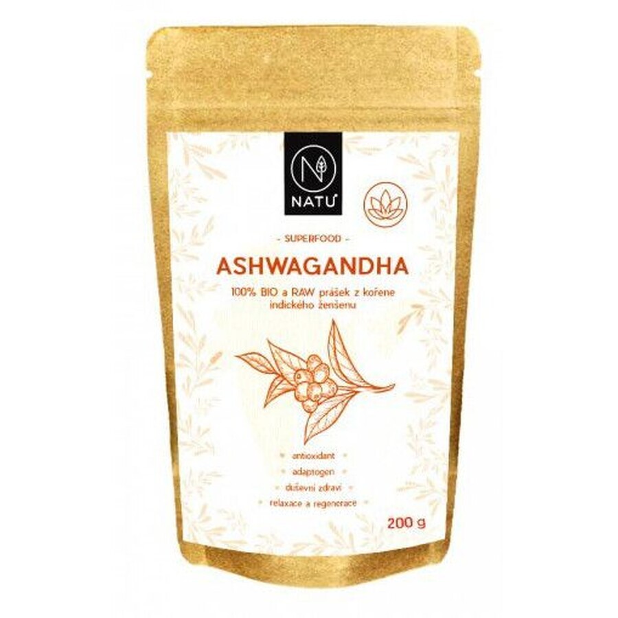 Natu Bio Ashwagandha Pulver 200 g