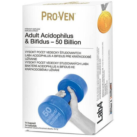 Pro-Ven Adult Acidophilus & Bifidus 50 Miljard 14 capsules