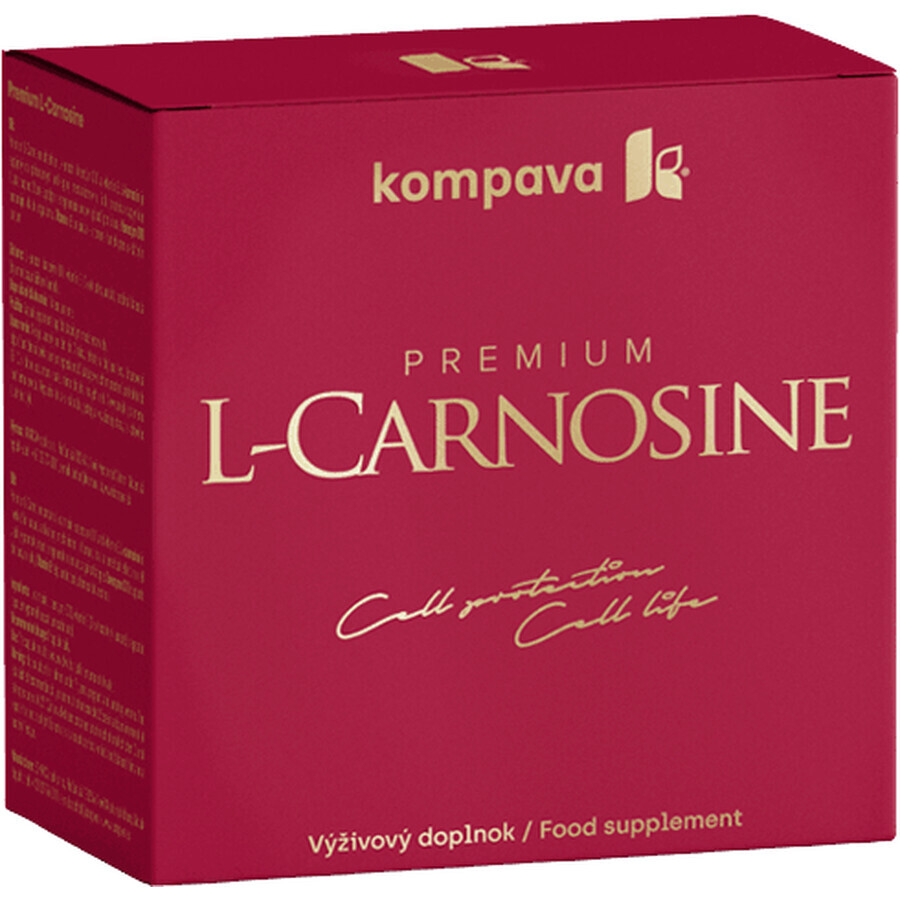 Kompava Premium L-Carnosine 60 gélules + cadeau ACIDO FIT orange 10pcs