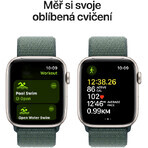 Apple Watch SE GPS 40mm Boîtier aluminium Starlight avec boucle sport Lake Green