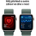 Apple Watch SE GPS 40mm Boîtier aluminium Starlight avec boucle sport Lake Green