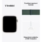 Apple Watch SE GPS 40mm Boîtier aluminium Starlight avec boucle sport Lake Green