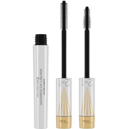 Max Factor Masterpiece 2in1 Lash Wow Mascara allungante e volumizzante 001 Nero 7 ml