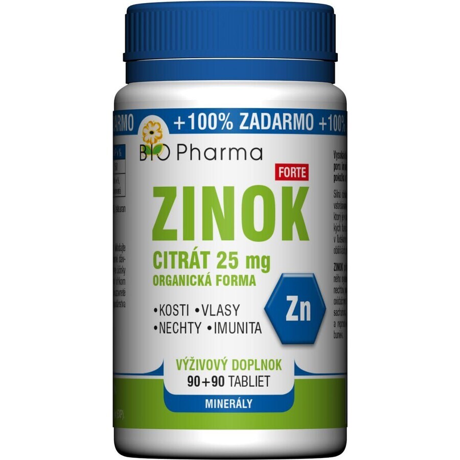 Bio Pharma Zink Forte 25 mg 180 Tabletten