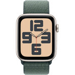 Apple Watch SE (2024) Cellular 40 mm, alluminio bianco stellare con cinturino di ricambio verde lago