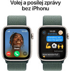 Apple Watch SE (2024) Cellular 40 mm, alluminio bianco stellare con cinturino di ricambio verde lago