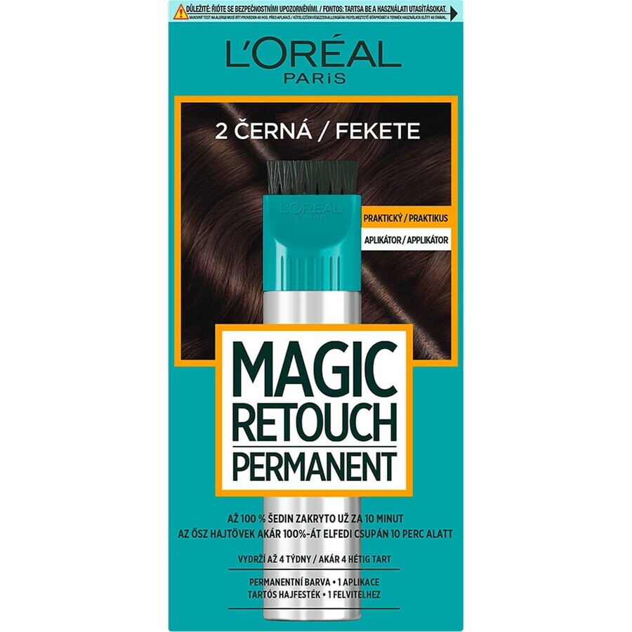 L'Oréal Paris Magic Retouch Permanent 2 Negru, 27+18 ml