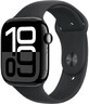 Apple Watch Series 10 GPS + Cellular 46mm Jet Black 46mm Aluminium Geh&#228;use mit schwarzem Sportband - M/L