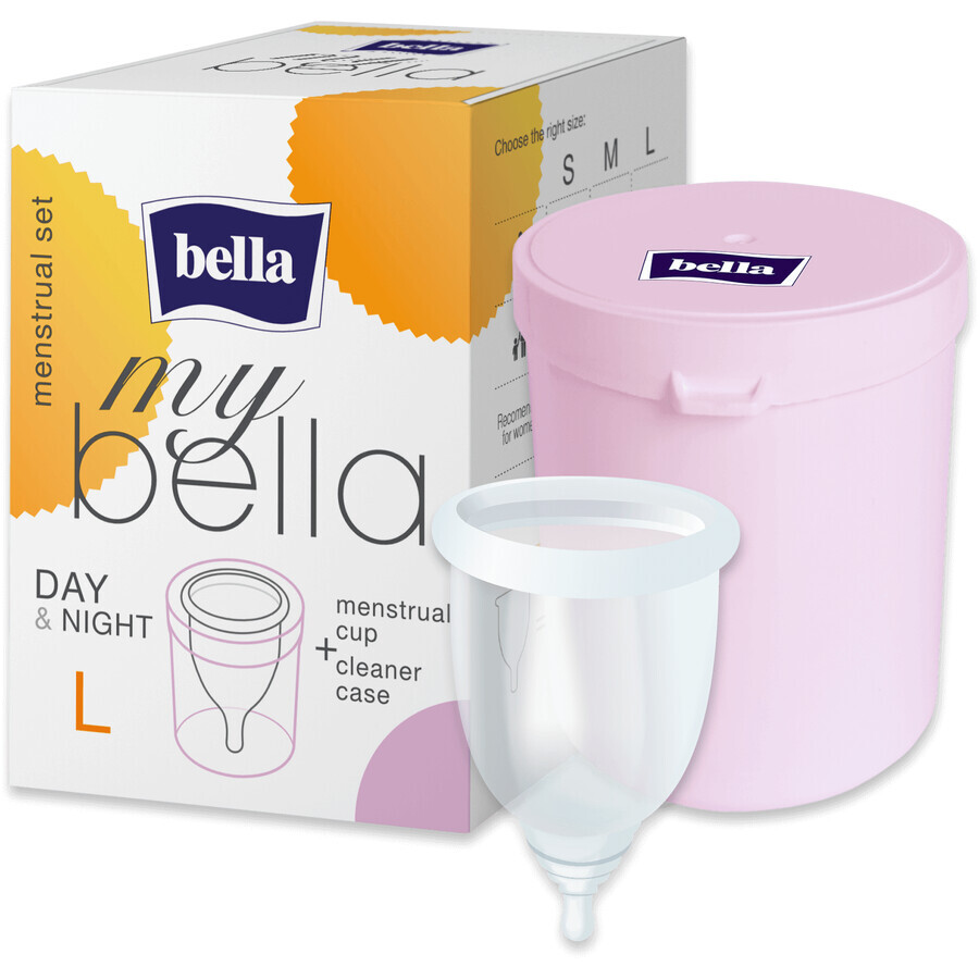 Bella Menstruationstasse + Reinigungshülle Größe L