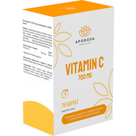 Aporosa Vitamina C 700 mg eliberare treptată 75 capsule