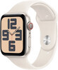 Apple Watch SE (2024) Cellular 40mm, Aluminium Star White mit Star White Sportarmband M/L